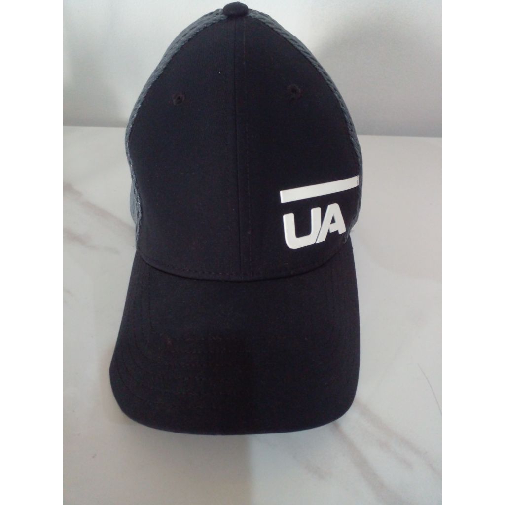 PRELOVED Topi Jaring Built Up under armor Hitam Abu