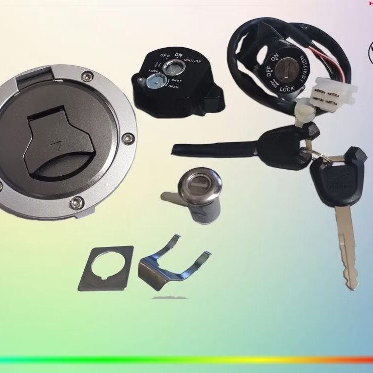 KUNCI KONTAK SET + TUTUP TANGKI K45 CBR150R New CBR 150R LED , CBR 150 R Kunci Motor 1 Set Key