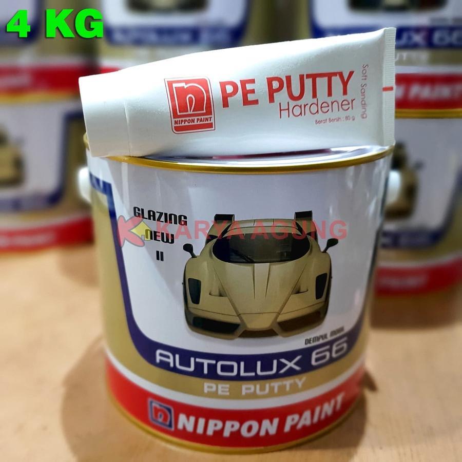 Dempul AUTOLUX 66 PE Putty 4 KG / Dempul Plastik Besi Kayu Fiber Mobil