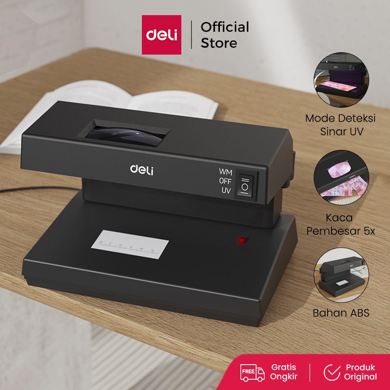Deli Counterfeit Money Detector Alat Pendeteksi Uang CT980