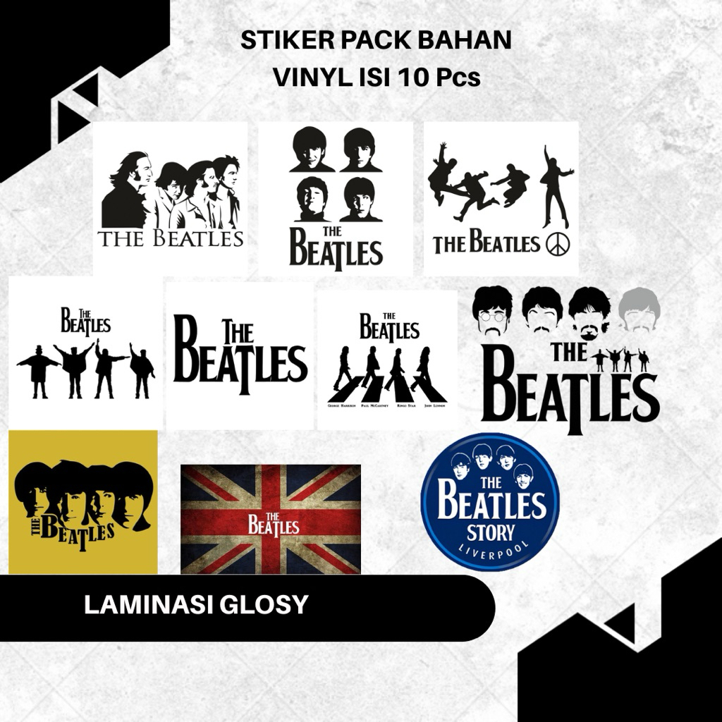 

Stiker The Beatles Bahan vinyl laminasi Glossy