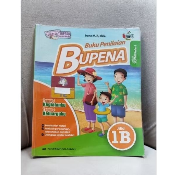 BUKU ORIGINAL(BEKAS)- BUPENA 1B KURIKULUM 2013 REVISI SD/MI KELAS 1