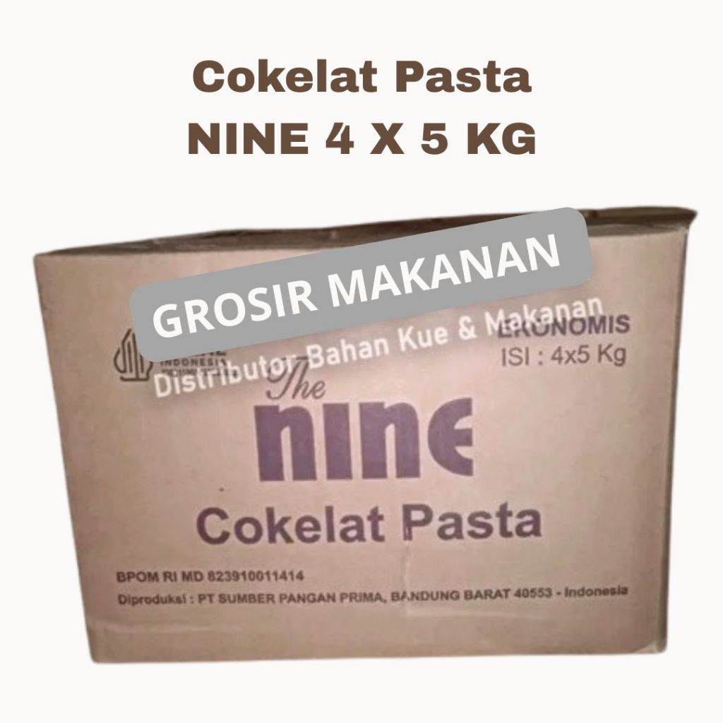 

Pasta Coklat The NINE / Selai Cokelat / Chocolate Spread Isi 4 X5 Kg / 20 KG / Dus