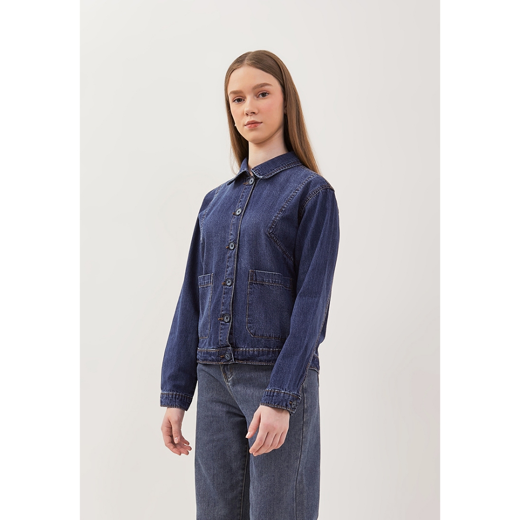 AKO Jaket Outer Denim Biru Tua | 11-0472