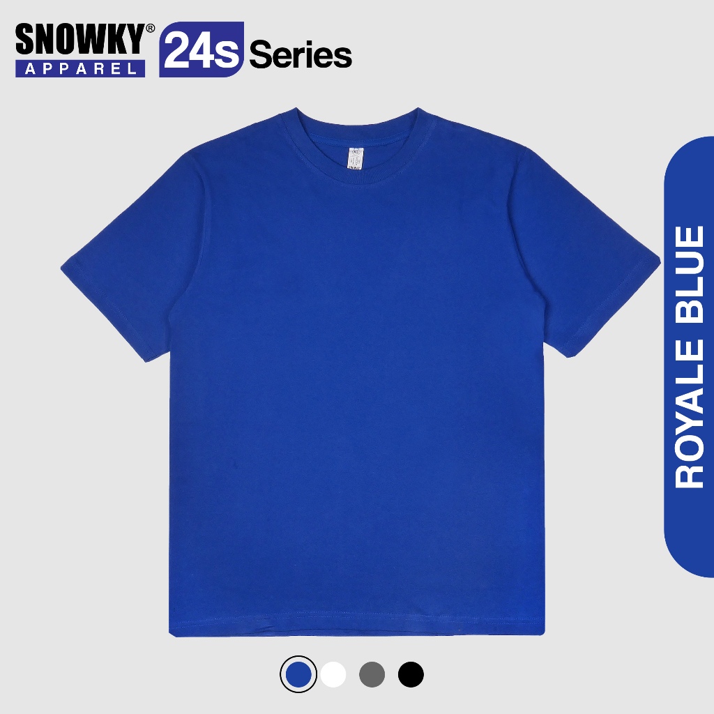 Kaos Polos Biru Benhur 24s Cotton Combed 100%