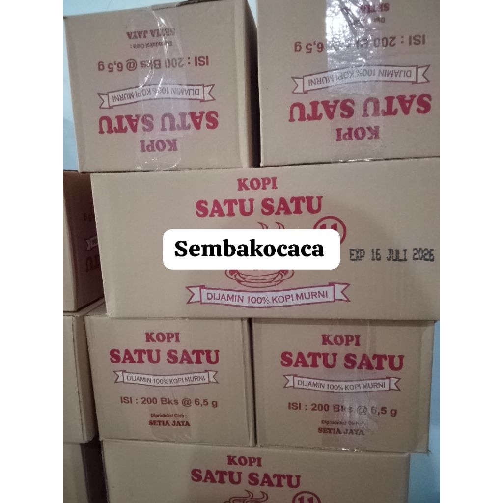 

Kopi satu satu isi 20 renteng 1 dus