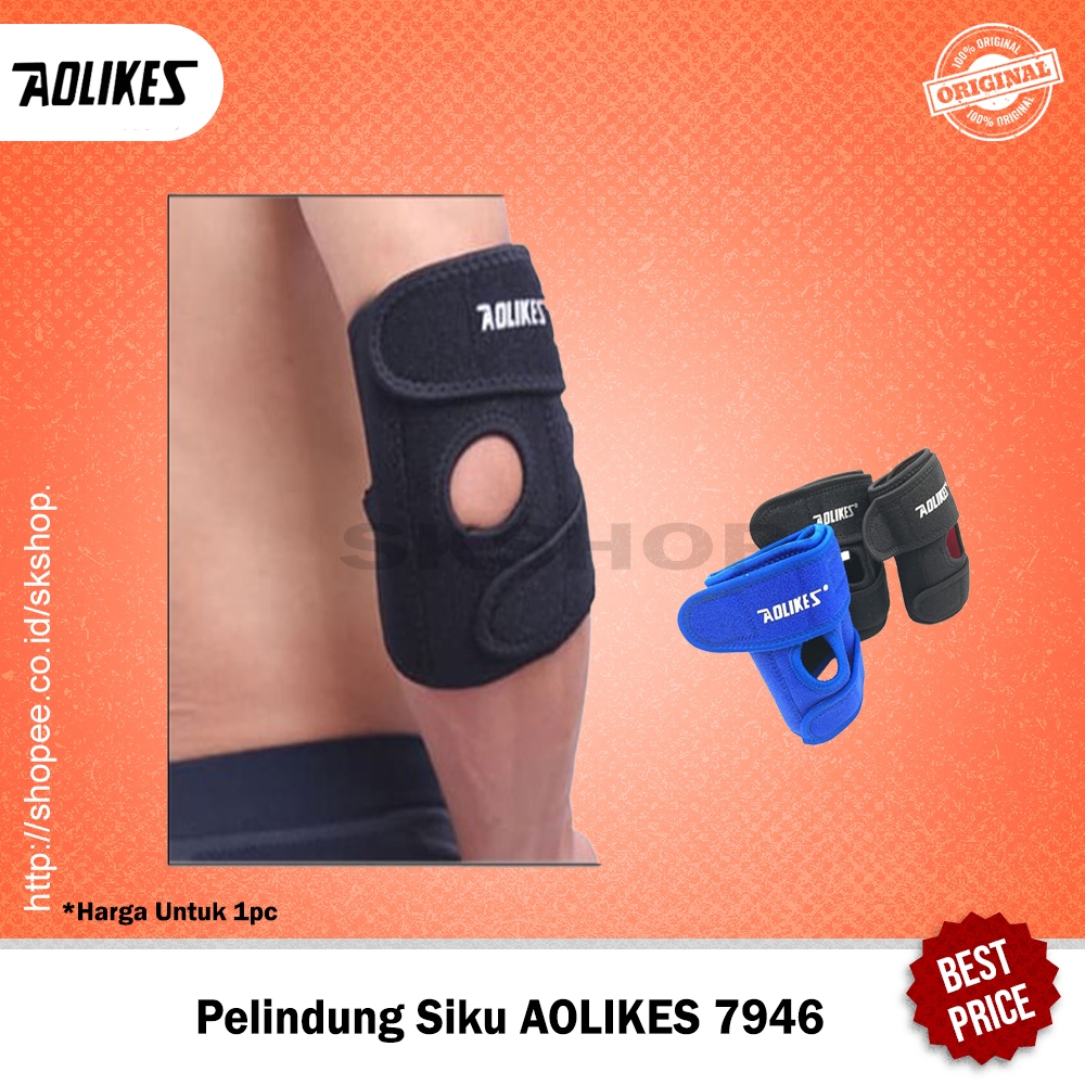 Deker Pelindung Siku Tangan Aolikes 7946 Elbow Sleeve Support Olahraga Penopang Cidera Siku Tangan S