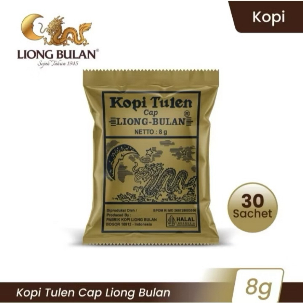 

Kopi Liong Bulan Tanpa Gula 30 Sachet @8gr