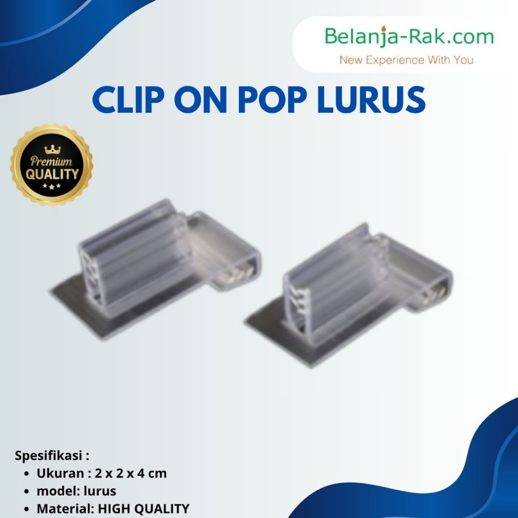 

Clip on Pop Lurus Untuk Display Popcard