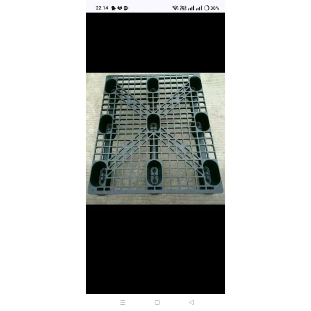 

jual palet plastik second berkualitas model mangkok kaki" ukuran 120x100x14 termurah
