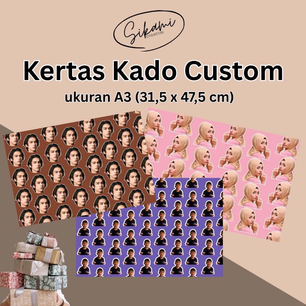 

KERTAS KADO CUSTOM WAJAH MUKA FOTO ULANG TAHUN