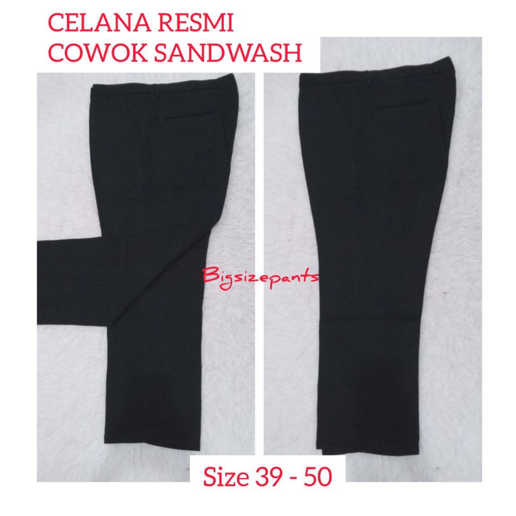 CELANA SANDWASH SIZE 39 - 50 CELANA PANJANG KEPER GOYANG / COWOK / PRIA /  CELANA KERJA BAHAN KEPER 