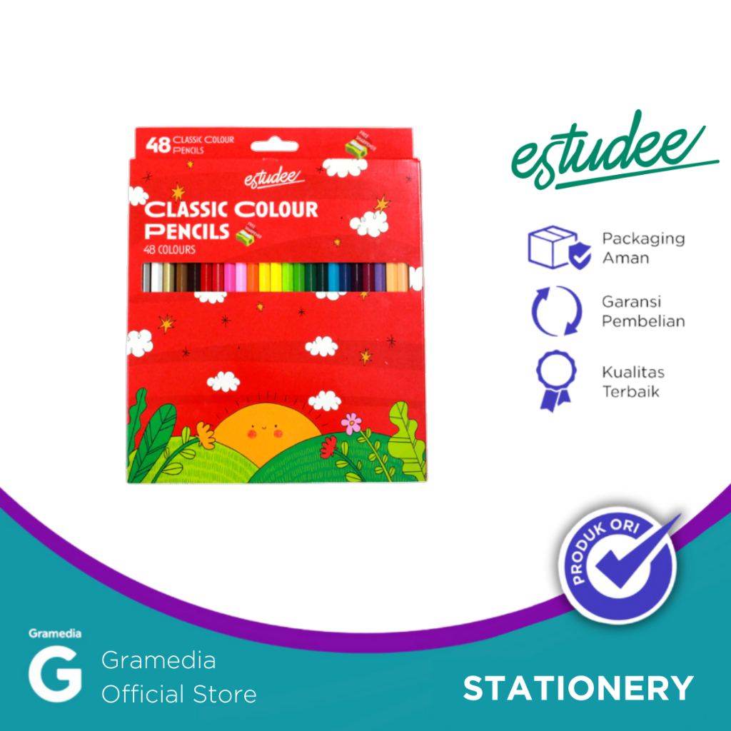 

Gramedia Pettarani - PENSIL WARNA ESTUDEE CLASSIC COLOR PENCIL ISI 48