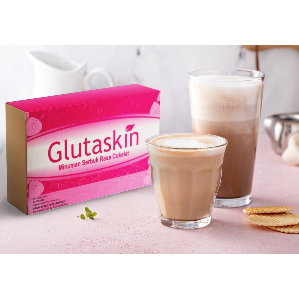 

⭐ Jendela Kosmetik ⭐Glutaskin Minuman Serbuk Rasa Coklat Isi 5 Sachet 20g