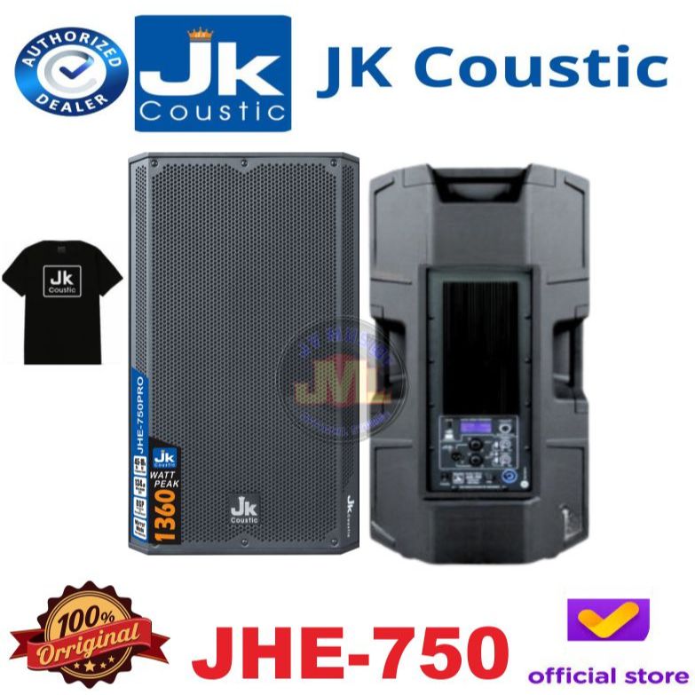 JK Coustic JHE750 15-Inch Speaker Aktif JK Coustic JHE-750 Active Speaker