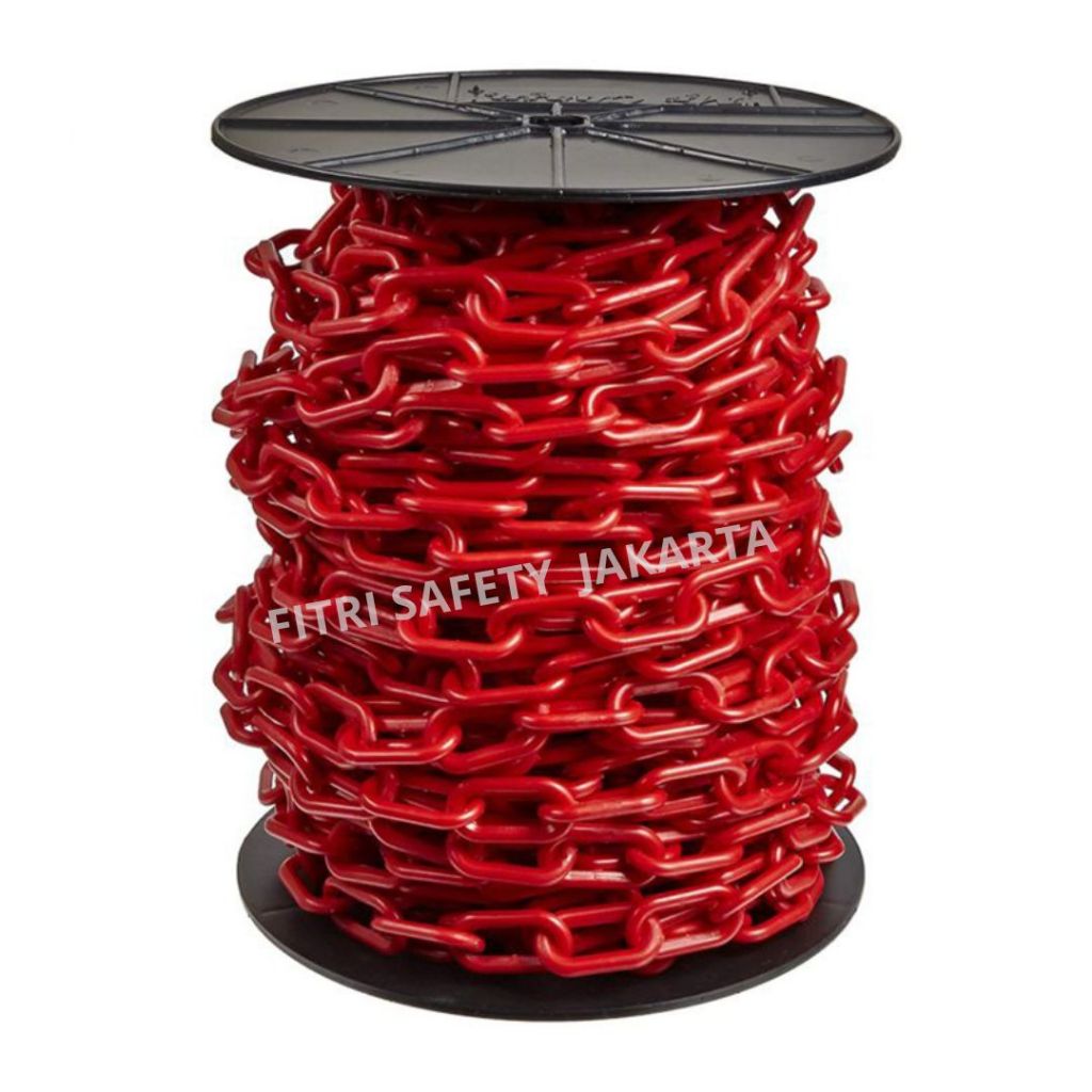 Rantai Plastik Merah 8mm