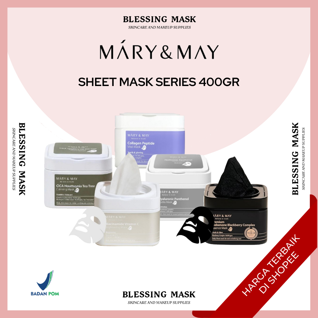 Mary&May Hyaluronic Panthenol Hydrating Mask | CICA Houttuynia Tea Tree Calming Mask MARY MAY | shee