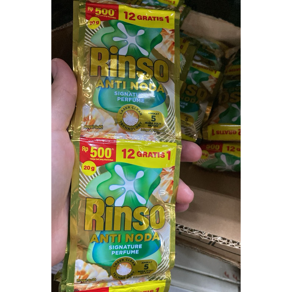 Rinso Detergen Cair Sachet 500an | 1 Renceng (13 Sachet)