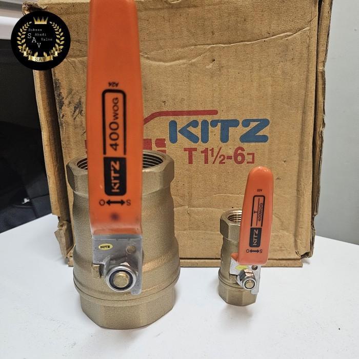 Ball Valve Kuningan Kitz 3" Inch / Stop Kran Kuningan Kitz Original