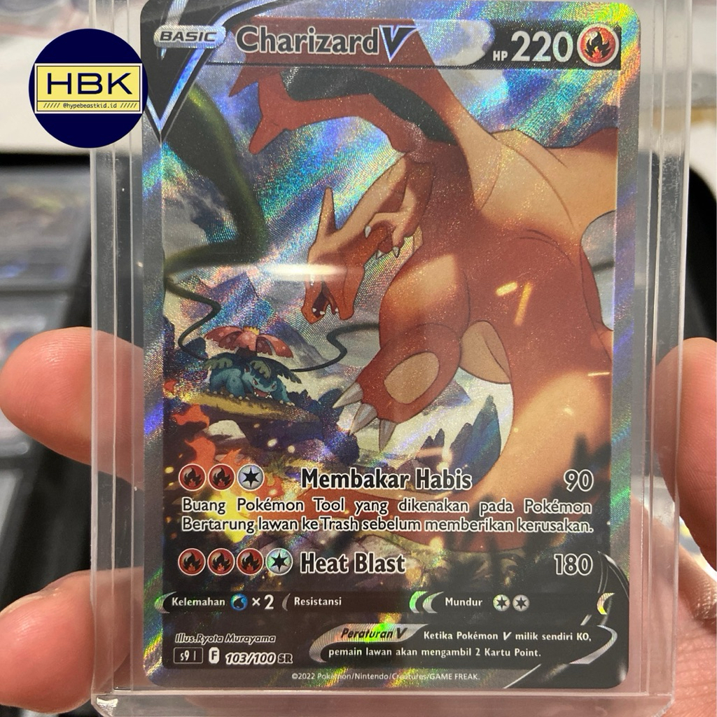Kartu Pokemon Charizard V SR AA MINUS