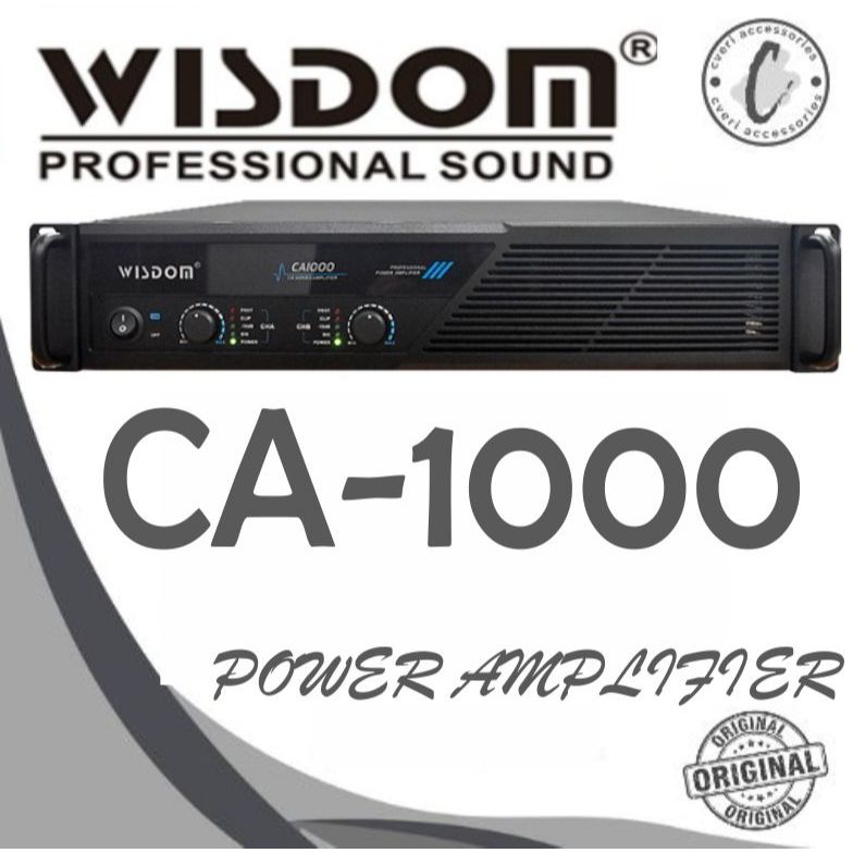 Power Wisdom CA1000 2-Channel Power Amplifier Wisdom CA-1000