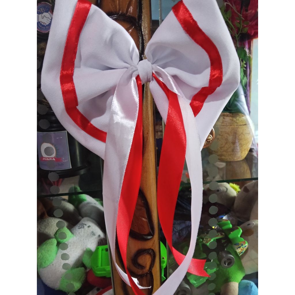 pita merah putih pita rambut,jepit rambut