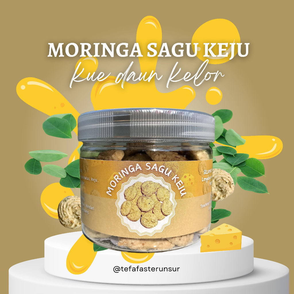 

Kue Sagu Keju Kelor - Moringa Sagu Keju - Cookies Kelor - Camilan Sehat