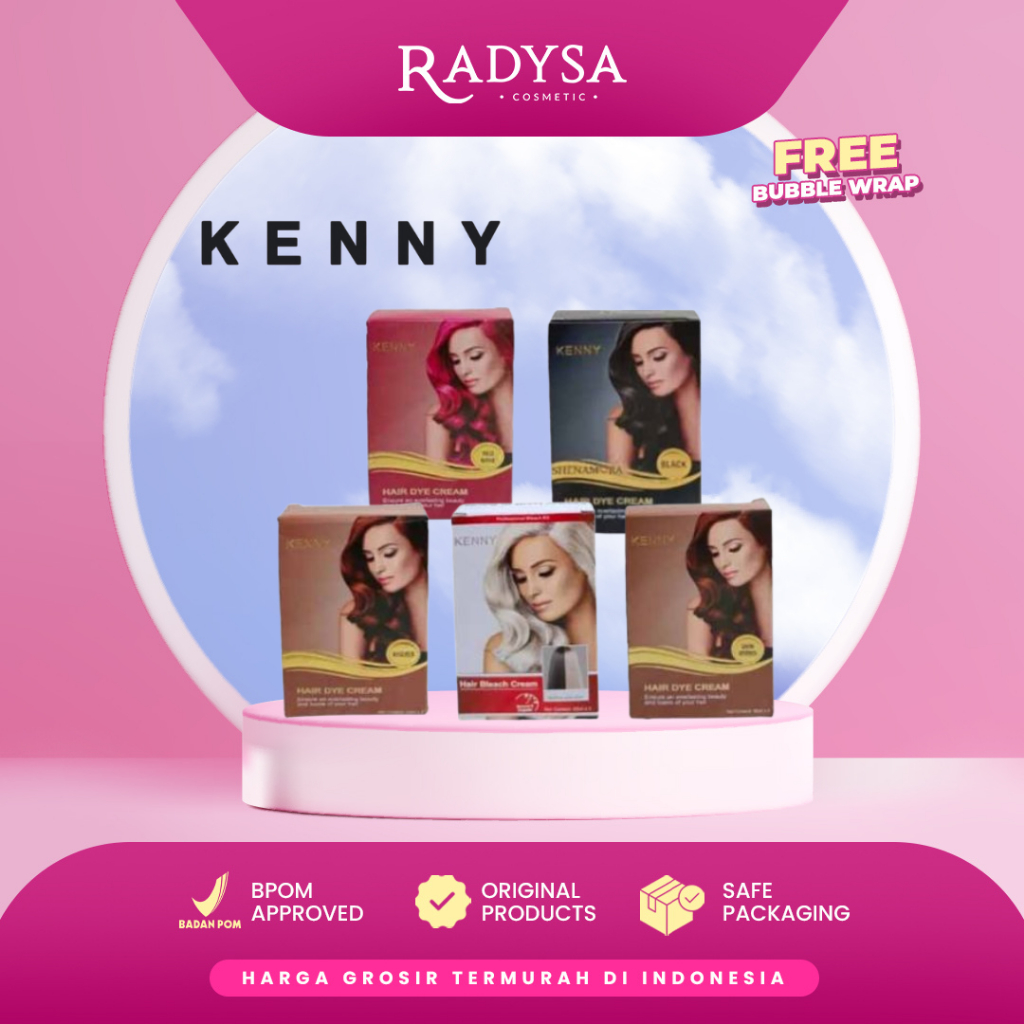 𝐑𝐀𝐃𝐘𝐒𝐀 - KENNY Hair Dye Cream Color Semir Rambut High - Kenny Cat Rambut