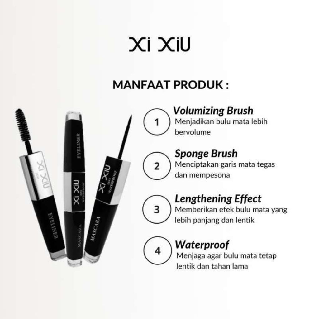 XiuXiu Mascara Eyeliner 2 In 1 Waterproff