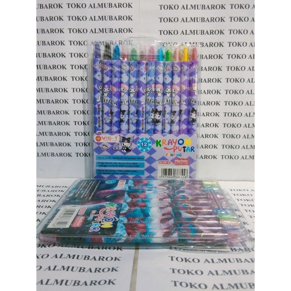 

krayon putar isi 12 warna panjang 15cm