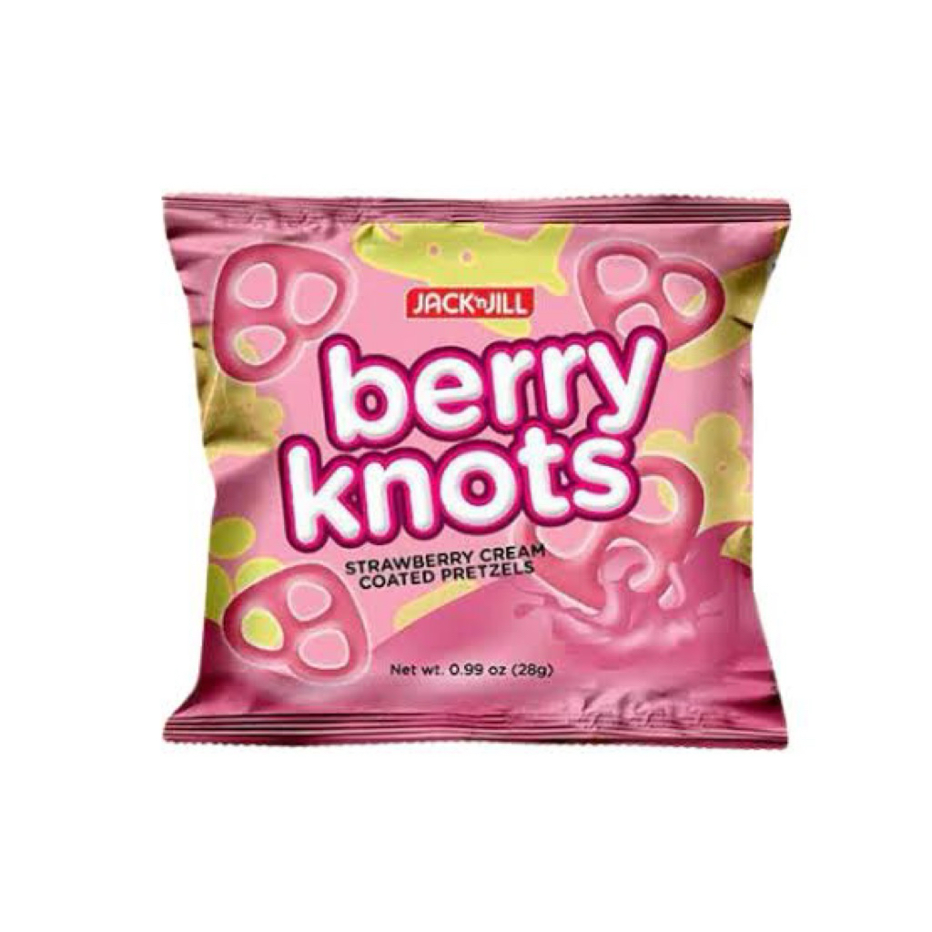 

Jack n Jill berry knots strawberry cream coated pretzels import filipina