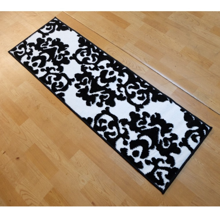MAROC Karpet uk 80x200 motif BW 01 Monokrom Local, Karpet Lantai, Karpet Bulu