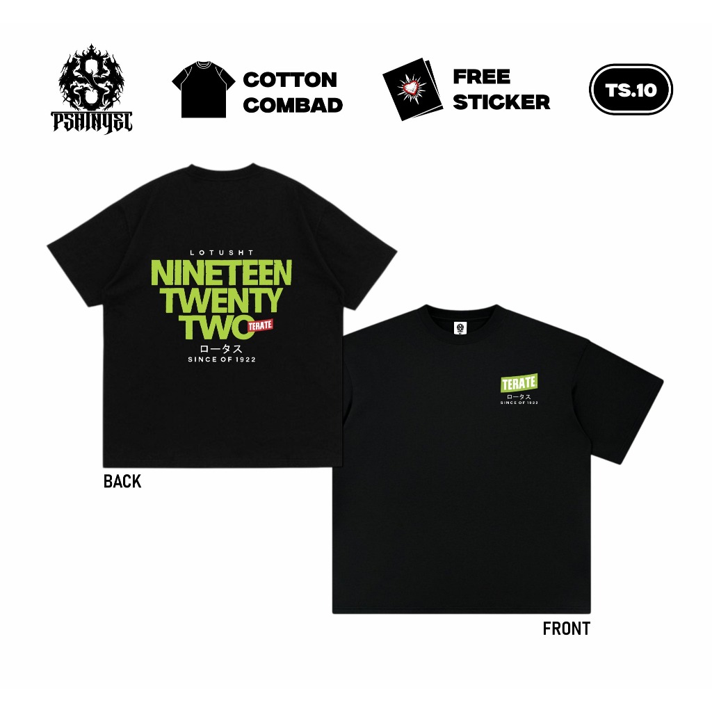 Kaos Psht Nineteen Twenty Two Baju Distro Original PSHTNYEL Simpel Keren