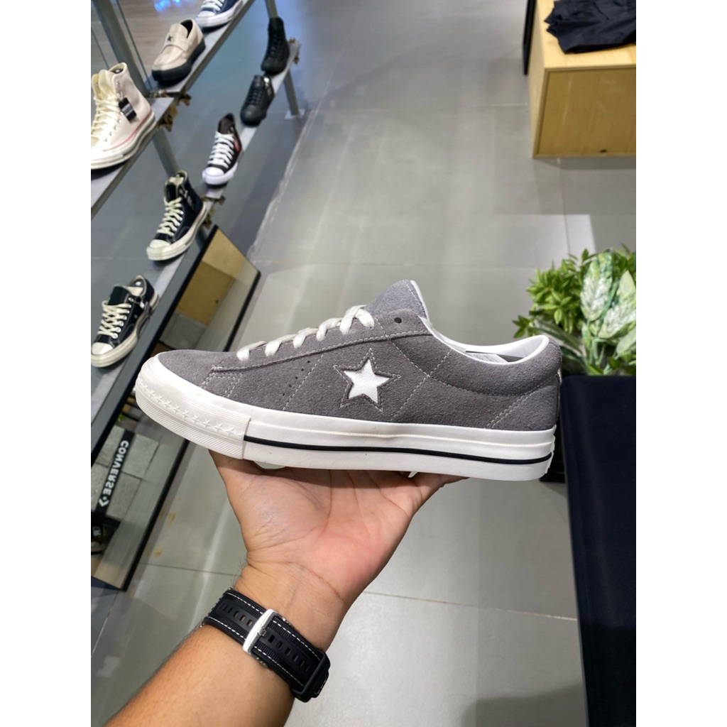 Sepatu Converse One Star Suede Grey White Original