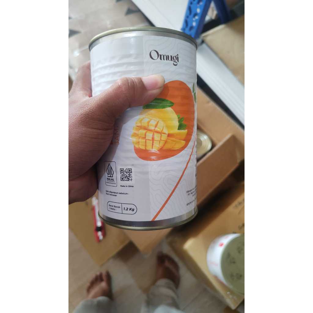 

Selai omugi mango 1.2kg / kaleng kemasan baru satuan