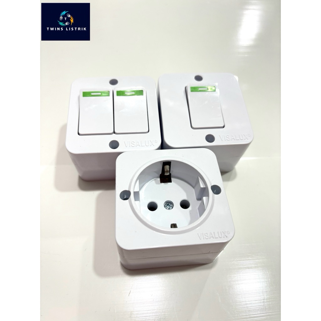 VISALUX CELLO OB Saklar Seri / Engkel / Stop Kontak Outbow SNI Kuningan