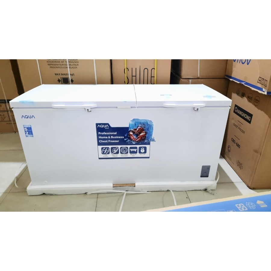 Aqua Chest Freezer Box 2 Pintu 519 Liter AQF550EC