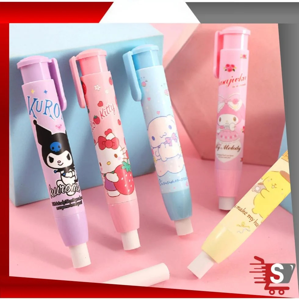 

OSM JKT S5828 Mechanical Eraser / Penghapus Bentuk Lipstick / Hapusan Eraser Lipstik Penghapus Pensil Mekanik Motif Karakter Lucu