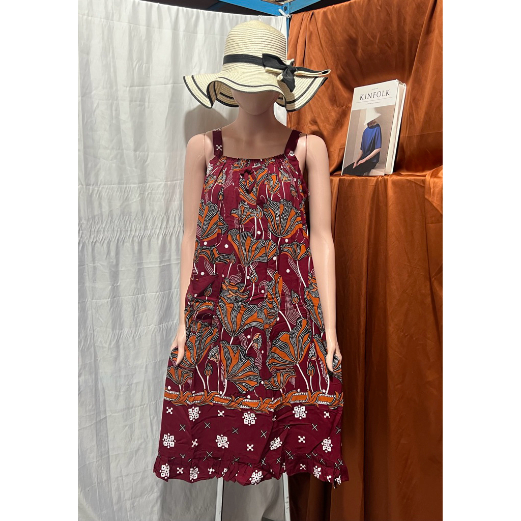 Daster Tali Brand Gajah Putih Daster Tanpa Lengan LD 120cm