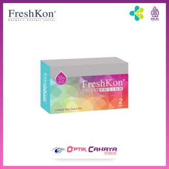 Optik Cahaya Truevue - Softlens FRESHKON FUSION / Softlens Bulanan 14,2 MM / Soflen warna Grey and B