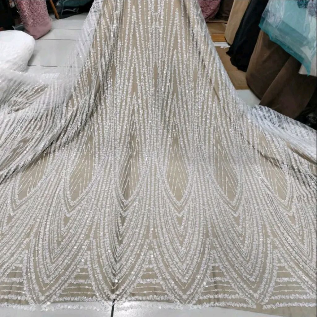 BAHAN/KAIN TILLE FULL PAYET/SPINGGLE FULL PAYET