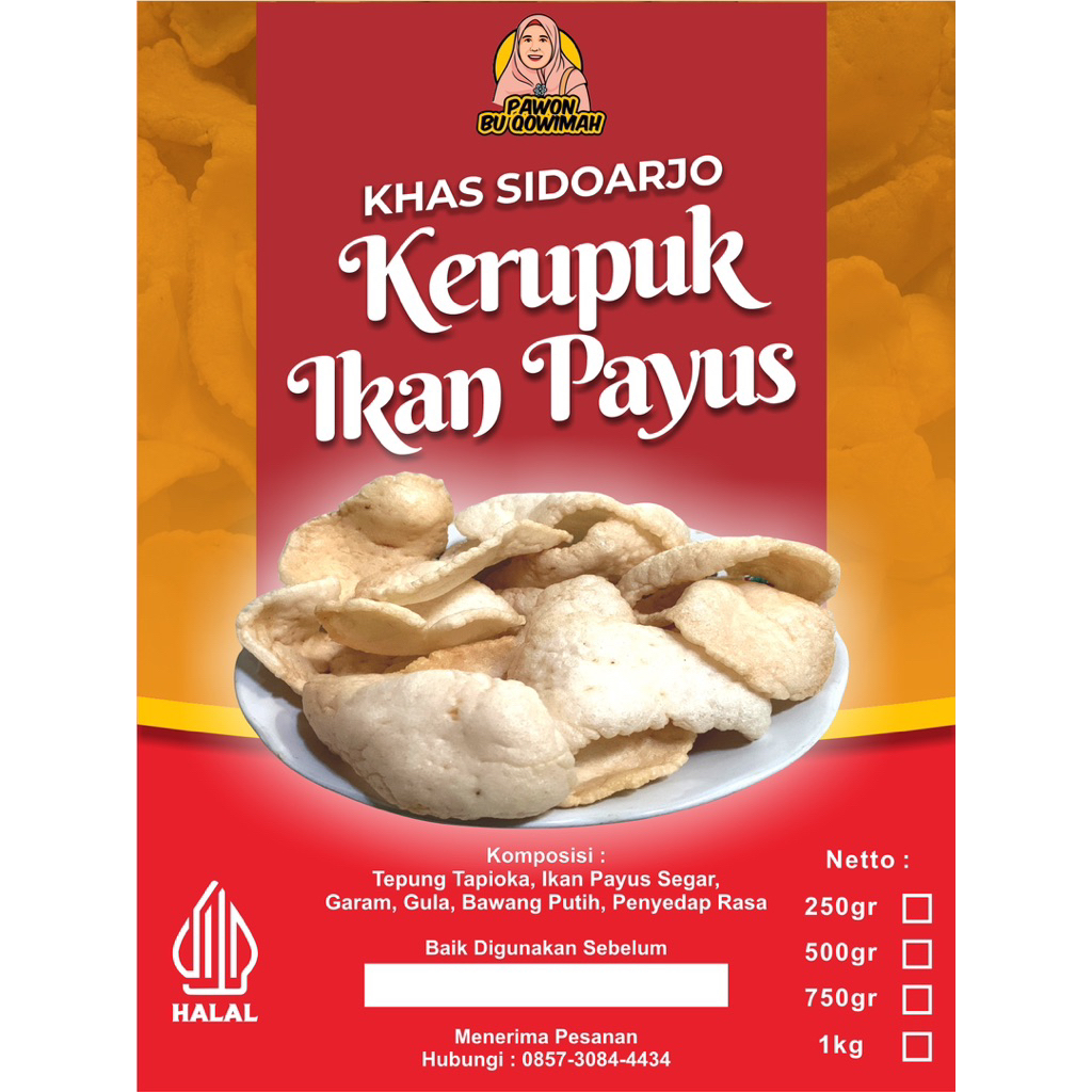 

KRUPUK IKAN PAYUS KHAS SIDOARJO 1 BAL 200gram