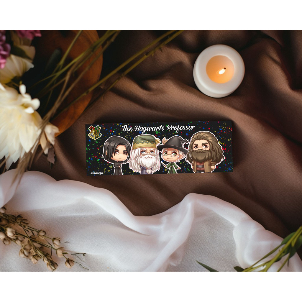 

Fandom Bookmark Pembatas Buku Harry Potter Professor Hogwarts Wizard Magic, Draco, Hermione, Hagrid Dumbledore Snape Gryffindor Ravenclaw Slytherin Hufflepuff