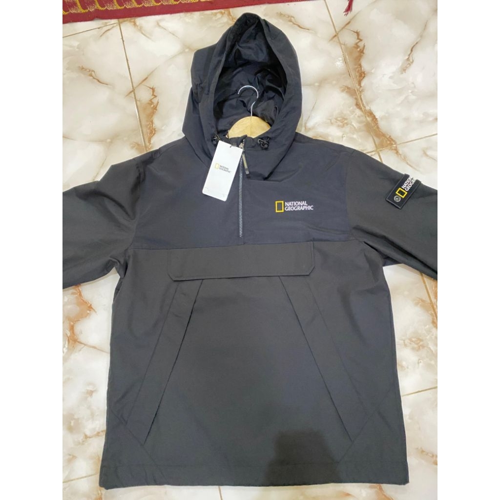 NATGEO Unisex AUGUSTINE Color Block Anorak Jacket - CARBON BLACK (NEW BNWT)
