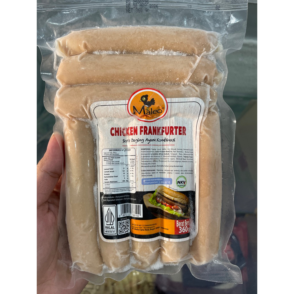 

Sosis Maleo Chicken Frankfurter isi 8