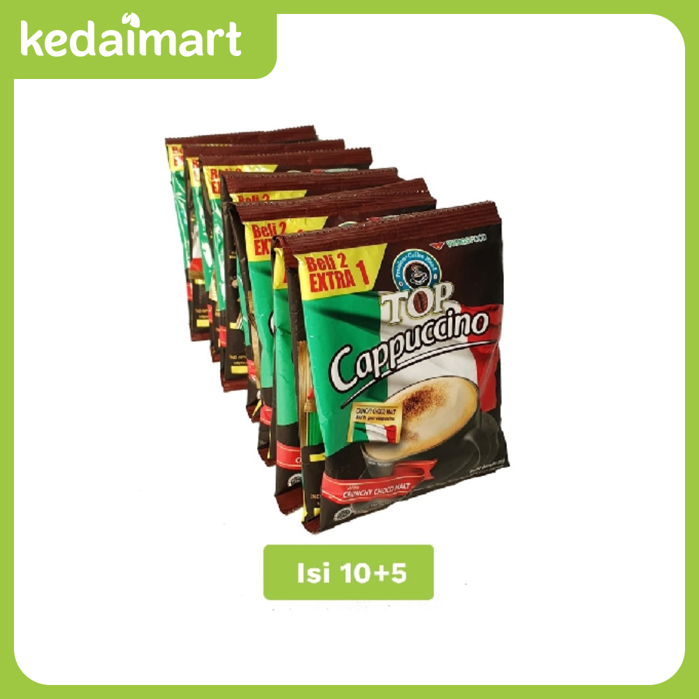 

Top Kopi Cappuccino Renceng Isi 10 + 5 x 25 Gram