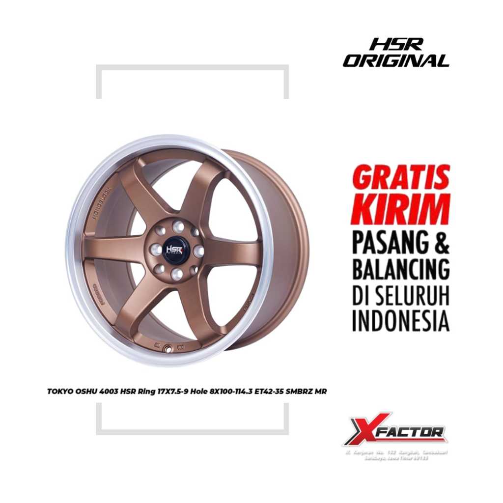 VELG MOBIL HSR R17 HSR TOKYO OSHU 4003 HSR R17X75/9 H8X100-114,3 ET42/35 SMBRZ/MR