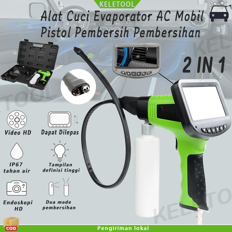 Digital Pistol Pembersih Visual AC Mobil Tanpa Bongkar AC Evaporator Cleaning Gun Endoscope Inspecti