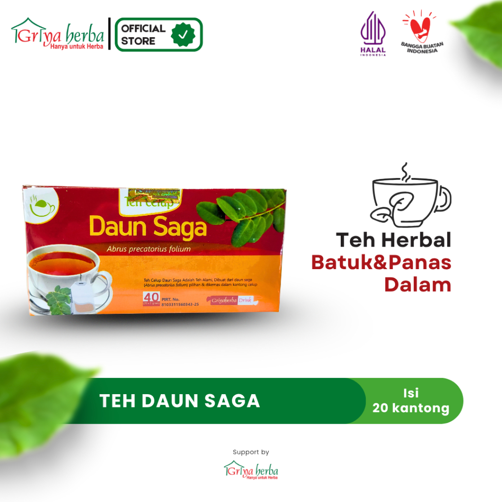 

Teh herbal Daun Saga Griya Herba untuk Batuk diabetes original griya herba diabetes alami