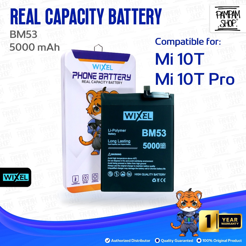 WIXEL Baterai XiaoMi Mi10T / Mi 10T Pro BM53 Double Power Real Capacity Original Batre Batrai Batter